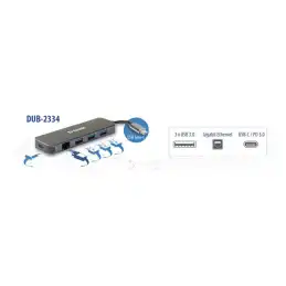 D-Link - Station d'accueil - USB-C - HDMI - 1GbE (DUB-2334)_3